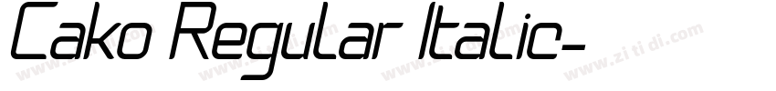Cako Regular Italic字体转换